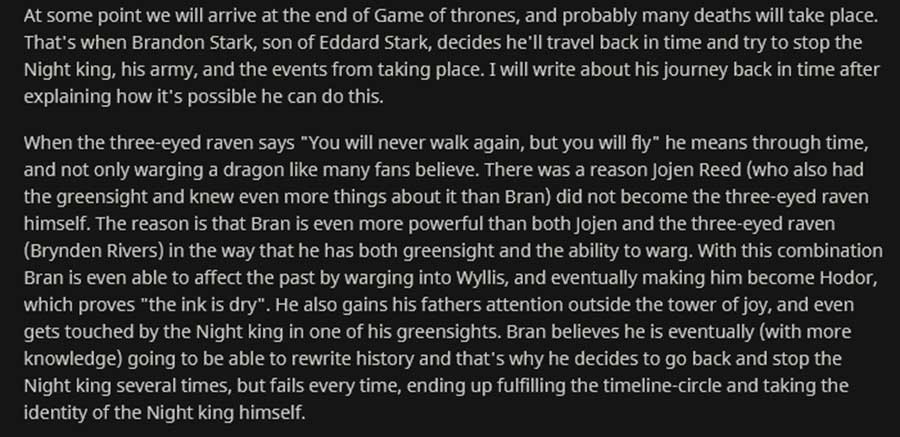 [Fan Theory] Is Bran Stark actually the Night King?