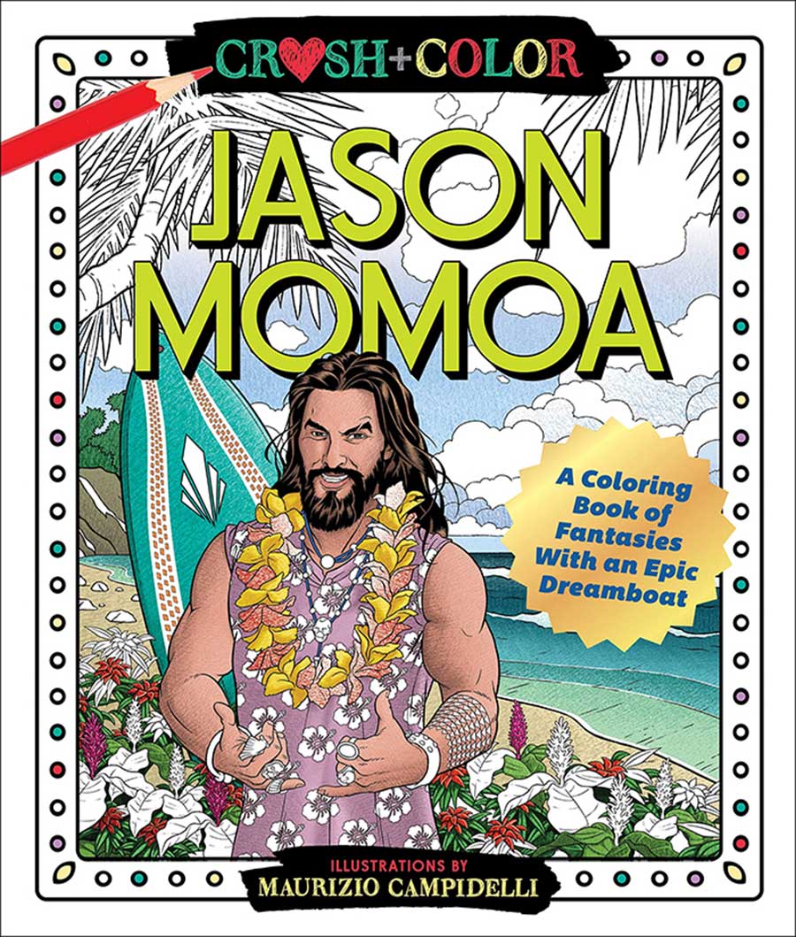 relieve your stress with this Jason Momoa colouring book