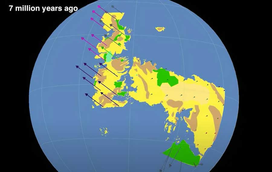 A scientifically accurate tectonic map of the world of 'Game of Thrones' created by scientists at the University of Sydney