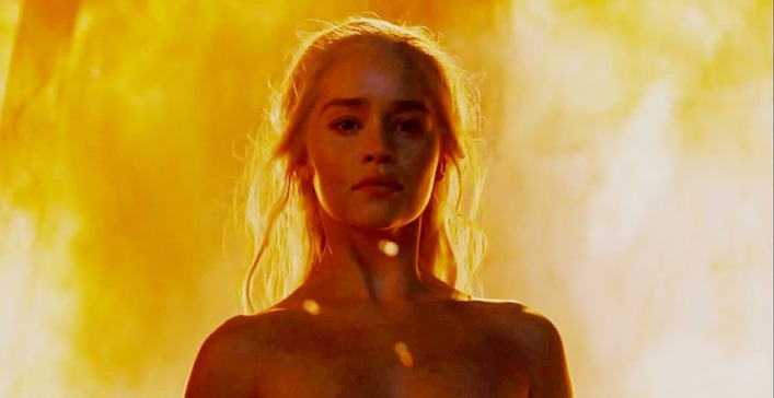 daenerys emerges from the fire