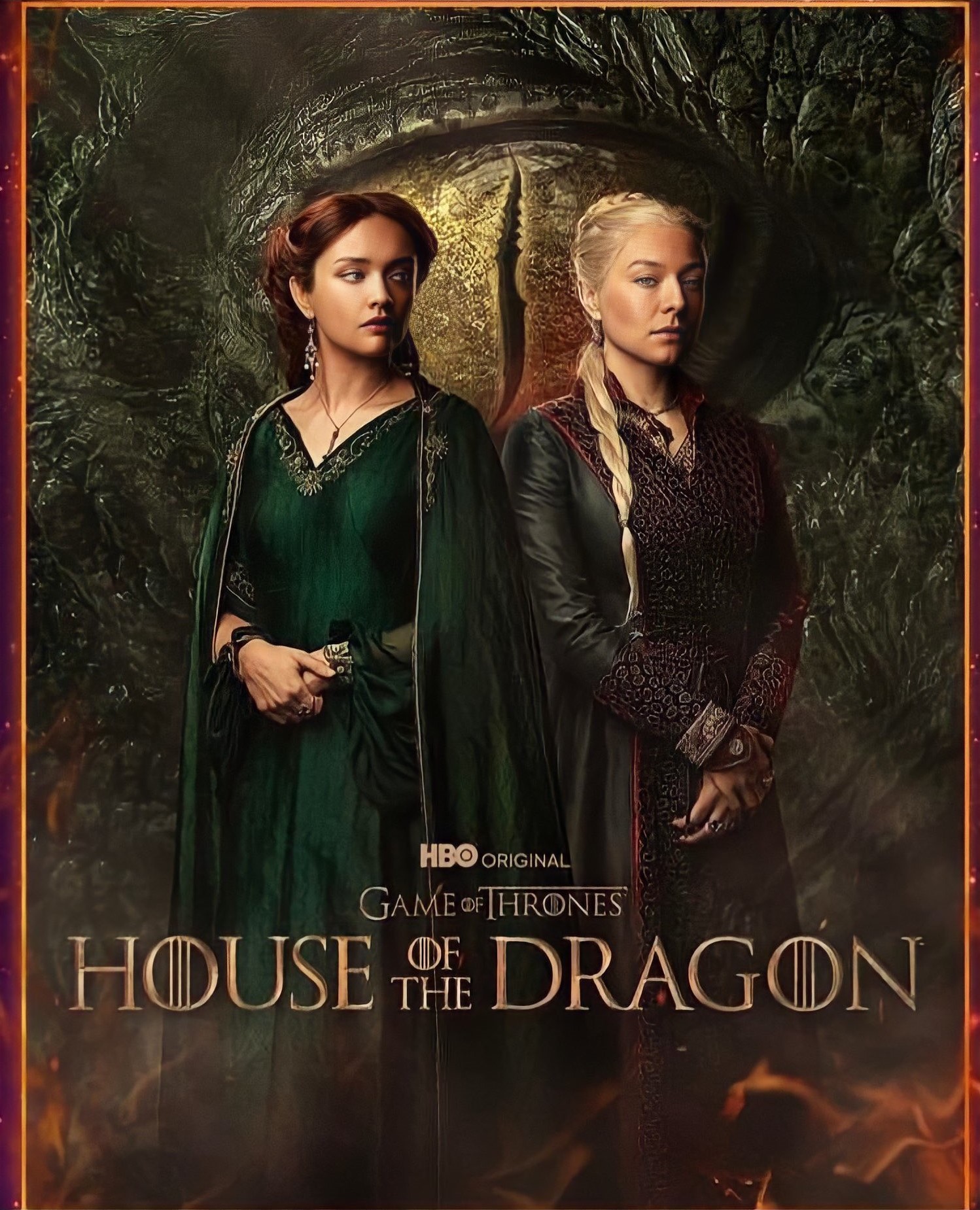 House of the Dragon poster Alicent Rhaenyra dragon's eye